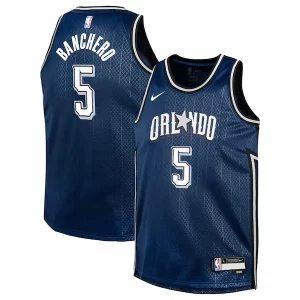 Original Bonito Paolo Banchero Orlando Magic Nike Youth Swingman Replica Jersey City Edition Navy