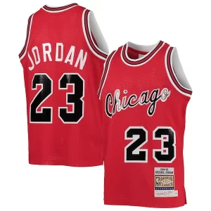 Original Lujoso Youth Chicago Bulls Michael Jordan Red 1984/85 Hardwood Classics Authentic Jersey