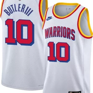 Original Nike Adult Golden State Warriors Jimmy Butler #10 Hardwood Classic White Jersey