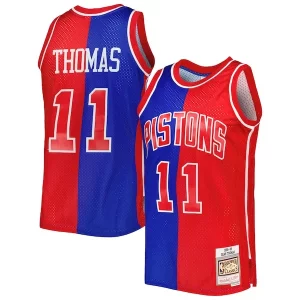 Original Único Encantador Isiah Thomas Isiah Thomas Hardwood Classics 1988/89 Split Swingman Jersey Blue/Red