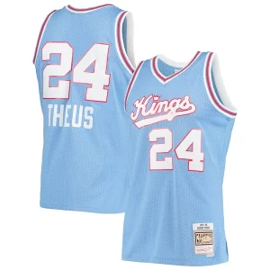 Perfecto Chulo Reggie Theus Sacramento Kings 1985/86 Hardwood Classics Swingman Jersey Light Blue