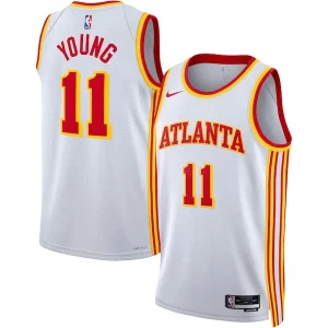 Perfecto Duradero Resistente Trae Young Atlanta Hawks Nike Unisex Swingman Jersey Association Edition White/Red