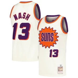 Perfecto Elegante Steve Nash Phoenix Suns Chainstitch Swingman Jersey Cream