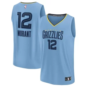 Perfecto Fácil de llevar Genial Ja Morant Memphis Grizzlies Fast Break Replica Player Jersey Statement Edition Light Blue