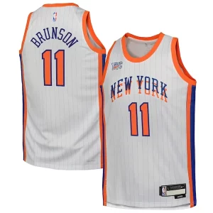 Perfecto Ideal Atractivo Jalen Brunson New York Knicks Nike Youth 2024/25 Swingman Player Jersey City Edition White