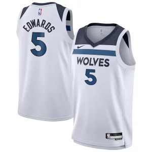 Práctico Anthony Edwards Minnesota Timberwolves Nike Youth Swingman Jersey Association Edition White