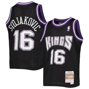 Práctico Atractivo Peja Stojakovic Sacramento Kings Youth 2001/02 Hardwood Classics Swingman Jersey Black