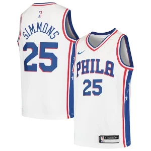 Práctico Ben Simmons Philadelphia 76ers Nike Youth Swingman Jersey White/Royal