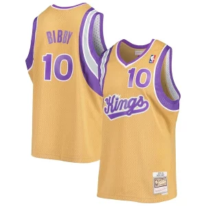 Práctico Bonito Mike Bibby Sacramento Kings 2005/06 Hardwood Classics Swingman Jersey Gold
