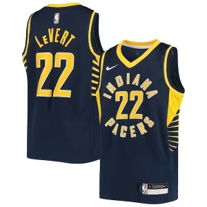 Práctico Caris LeVert Indiana Pacers Nike Youth Swingman Jersey Icon Edition Navy