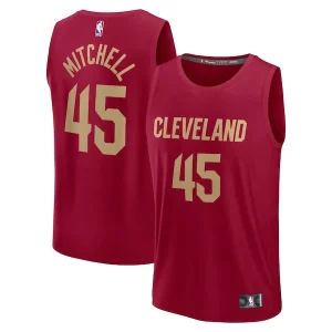 Delicioso Donovan Mitchell Cleveland Cavaliers Youth Fast Break Replica Player Jersey Icon Edition Wine