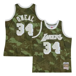 Práctico Increíble Shaquille O'Neal Los Angeles Lakers Hardwood Classics 1996/97 Ghost Green Swingman Jersey Camo
