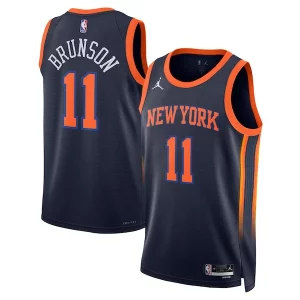 Práctico Jalen Brunson New York Knicks Jordan Brand Unisex Swingman Player Jersey Statement Edition Navy