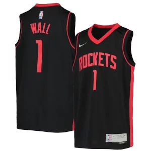 Práctico John Wall Houston Rockets Nike Youth 2020/21 Swingman Player Jersey Earned Edition Black