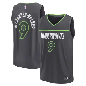 Práctico Moderno Nickeil Alexander Walker Minnesota Timberwolves Youth Fast Break Replica Player Jersey Statement Edition Black