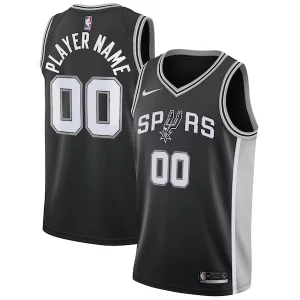 Práctico San Antonio Spurs Nike Swingman Custom Jersey Black Icon Edition