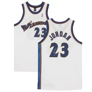 Resistente Atractivo Encantador Michael Jordan Washington Wizards Authentic Autographed White Nike Jersey