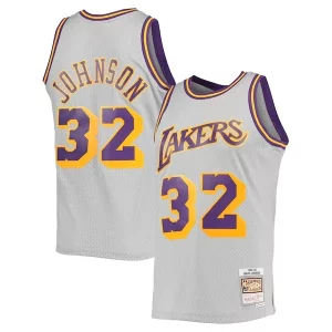 Resistente Duradero Moderno Magic Johnson Los Angeles Lakers 1984 85 Hardwood Classics Reload 2.0 Throwback Swingman Jersey Gray