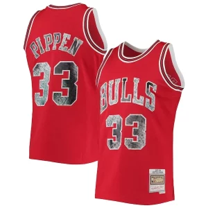 Resistente Duradero Scottie Pippen Chicago Bulls 1997/98 Hardwood Classics NBA 75th Anniversary Diamond Swingman Jersey Red