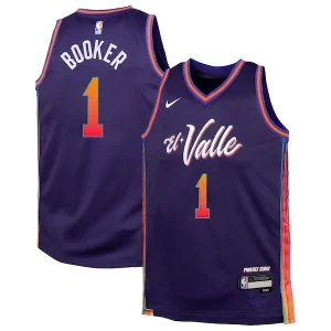 Resistente Elegante Estupendo Devin Booker Phoenix Suns Nike Youth Swingman Replica Jersey City Edition Purple