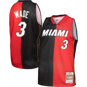 Resistente Increíble Bonito Dwyane Wade Miami Heat Hardwood Classics 2005/06 Split Swingman Jersey Black/Red
