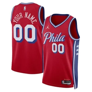 Resistente Philadelphia 76ers Jordan Brand Unisex 2022/23 Swingman Custom Jersey Statement Edition Red