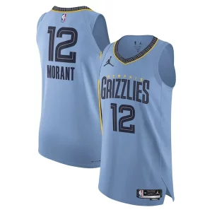 Robusto Cool Ja Morant Memphis Grizzlies Jordan Brand Authentic Player Jersey Statement Edition Light Blue