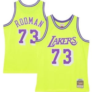 Robusto Dennis Rodman Los Angeles Lakers Hardwood Classics 1998/99 Tropical Swingman Jersey Neon Yellow