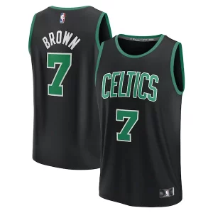 Versátil Moderno Clásico Jaylen Brown Boston Celtics Youth Fast Break Replica Player Jersey Statement Edition Black