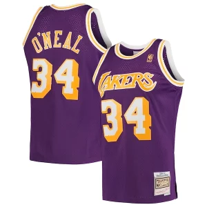 Robusto Shaquille O'Neal Los Angeles Lakers Hardwood Classics Swingman Jersey Purple/Royal/Gold