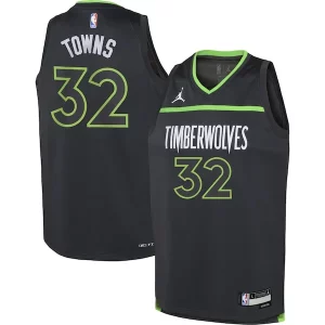 Robusto Versátil Karl Anthony Towns Minnesota Timberwolves Jordan Brand Youth Swingman Jersey Statement Edition Black