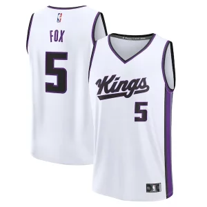 Robusto Versátil Maravilloso De'Aaron Fox Sacramento Kings Fast Break Replica Player Jersey Association Edition White