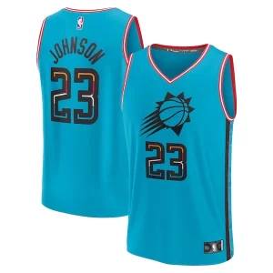 Sofisticado Cameron Johnson Phoenix Suns Youth 2022/23 Fast Break Jersey City Edition Turquoise
