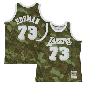 Sofisticado Chulo Dennis Rodman Los Angeles Lakers Hardwood Classics 1998/99 Ghost Green Swingman Jersey Camo