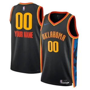 Sofisticado Chulo Original Oklahoma City Thunder Nike Unisex 2024/25 Custom Swingman Jersey City Edition Black