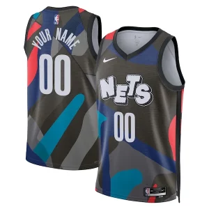 Sofisticado Elegante Brooklyn Nets Nike Unisex 2023/24 Custom Swingman Jersey Black City Edition
