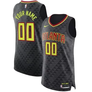 Sofisticado Encantador Atlanta Hawks Nike Authentic Custom Jersey Black Icon Edition