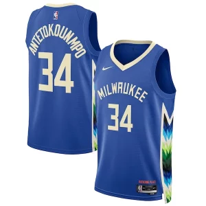 Sofisticado Estupendo Giannis Antetokounmpo Milwaukee Bucks Nike Unisex 2022/23 Swingman Jersey City Edition Royal