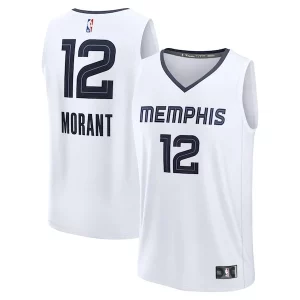 Sofisticado Ja Morant Memphis Grizzlies Fast Break Replica Player Jersey Association Edition White