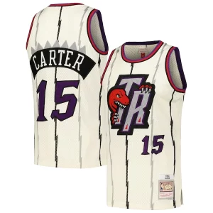 Sofisticado Original Vince Carter Toronto Raptors Chainstitch Swingman Jersey Cream