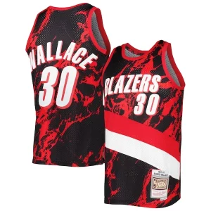 Sofisticado Rasheed Wallace Portland Trail Blazers 1999/00 Hardwood Classics Marble Swingman Jersey Black