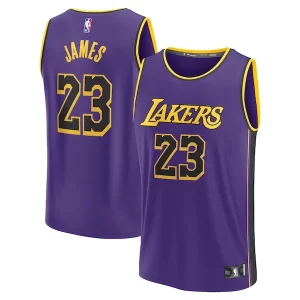 Sofisticado Robusto LeBron James Los Angeles Lakers 2022/23 Fast Break Replica Jersey Statement Edition Purple