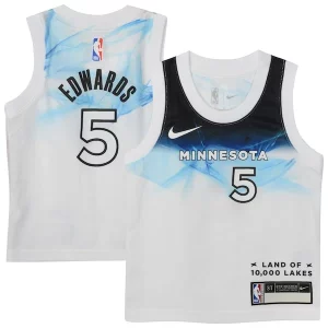 Único Anthony Edwards Minnesota Timberwolves Nike Toddler 2024/25 Swingman Player Jersey City Edition White
