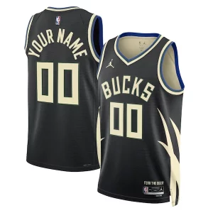 Único Clásico Hermoso Milwaukee Bucks Jordan Brand Unisex 2022/23 Swingman Custom Jersey Statement Edition Black
