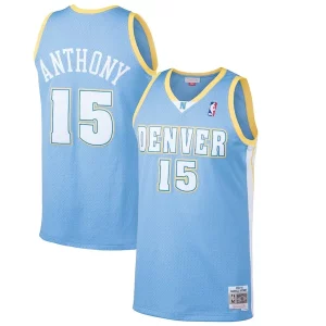 Único Cool Exquisito Carmelo Anthony Denver Nuggets Hardwood Classics Swingman Jersey Light Blue
