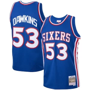 Único Elegante Exquisito Darryl Dawkins Philadelphia 76ers 1976/77 Hardwood Classics Swingman Jersey Royal