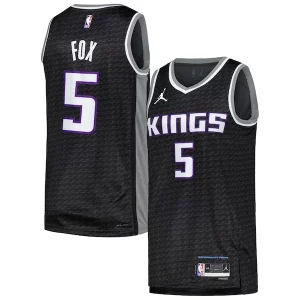 Único Encantador Magnífico De'Aaron Fox Sacramento Kings Jordan Brand Swingman Player Jersey Statement Edition Black