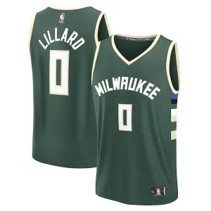 Exquisito Damian Lillard Milwaukee Bucks Youth Fast Break Replica Player Jersey Icon Edition Hunter Green