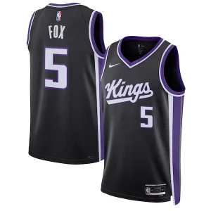 Único Increíble De'Aaron Fox Sacramento Kings Nike Unisex Swingman Jersey Icon Edition Black/White