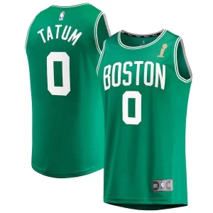 Único Jayson Tatum Boston Celtics 2024 NBA Finals Champions Fast Break Replica Player Jersey Kelly Green Icon Edition